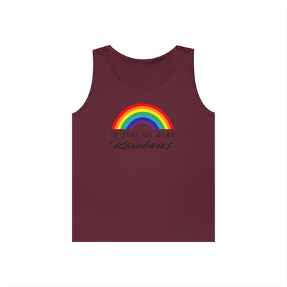 In June We Wear Rainbows Unisex Heavy Cotton Tank Top