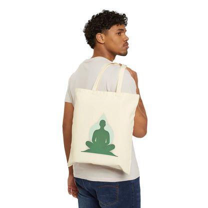Yoga Mindful Meditation Cotton Canvas Tote Bag
