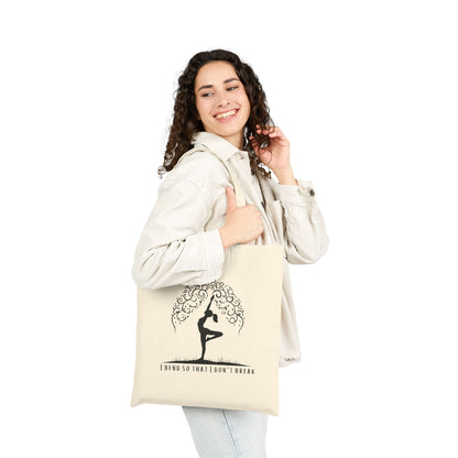 I Bend Cotton Canvas Tote Bag