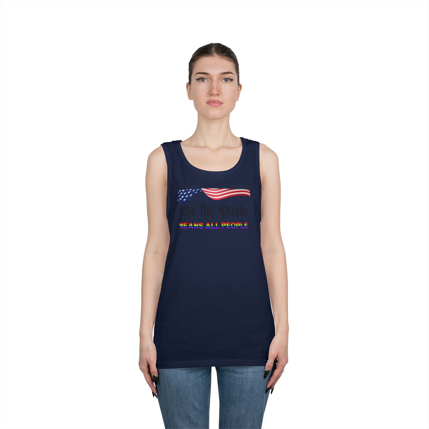We the People Means All People Unisex Heavy Cotton Tank Top