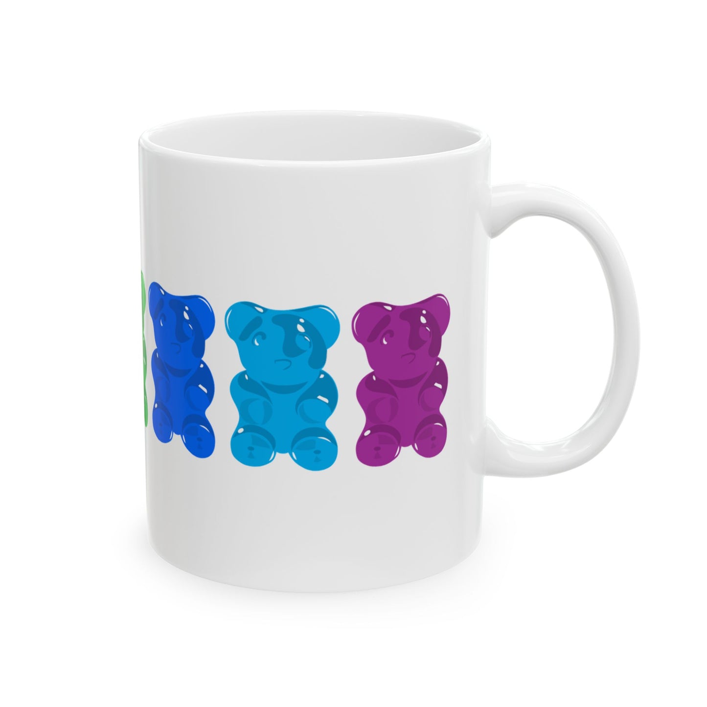 Rainbow Pride Gummy Bears Coffee Mug (11oz/15oz)