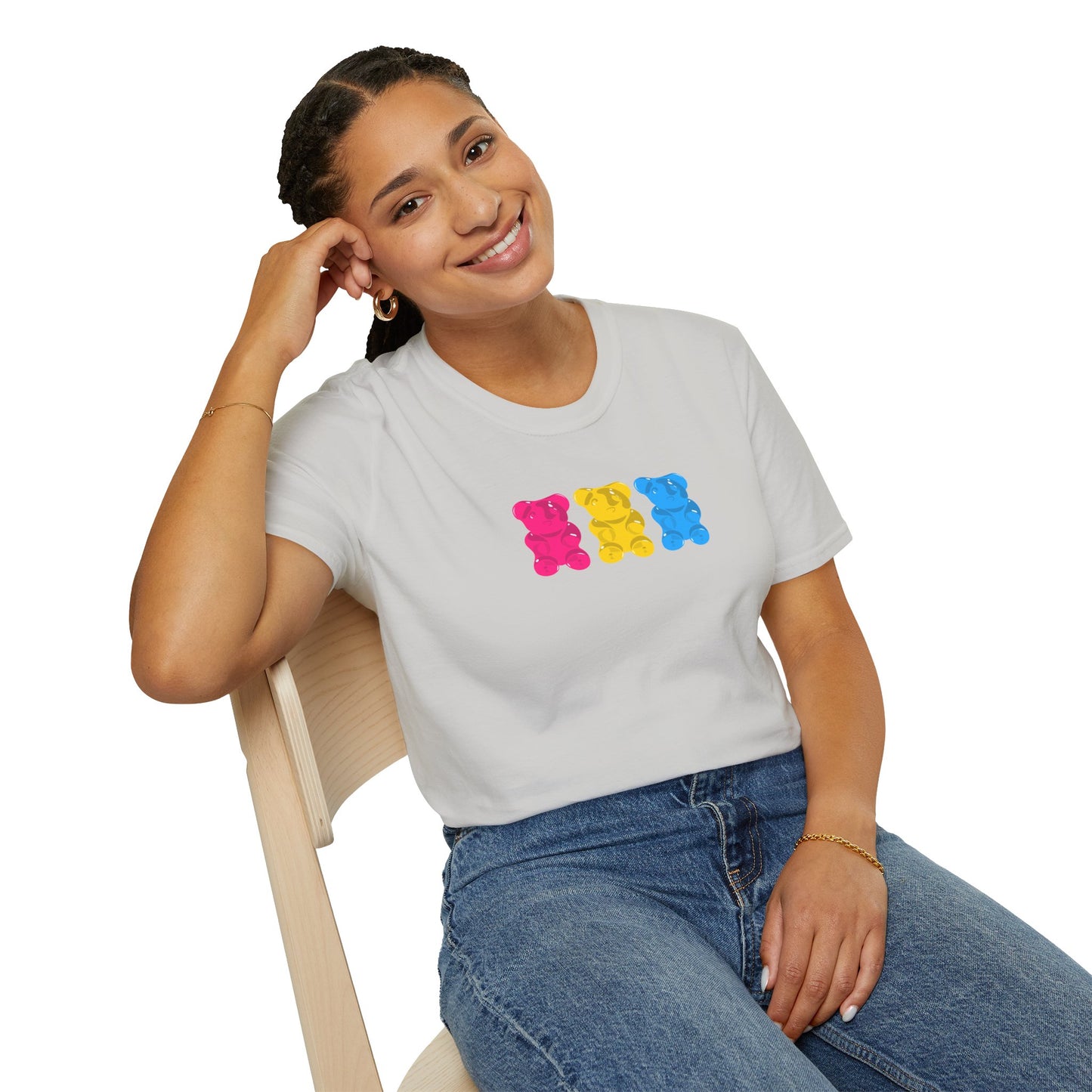 Pansexual Pride Gummy Bears Unisex Softstyle T-Shirt
