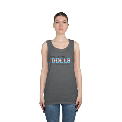Protect the Dolls Including the Kens Unisex Heavy Cotton Tank Top