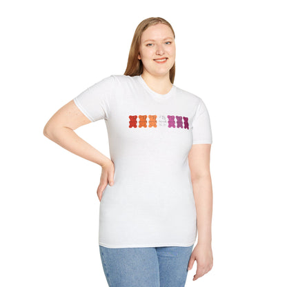 Lesbian Pride Gummy Bears Unisex Softstyle T-Shirt