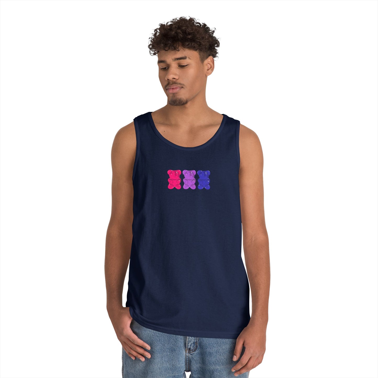 Bisexual Pride Gummy Bears Unisex Heavy Cotton Tank Top