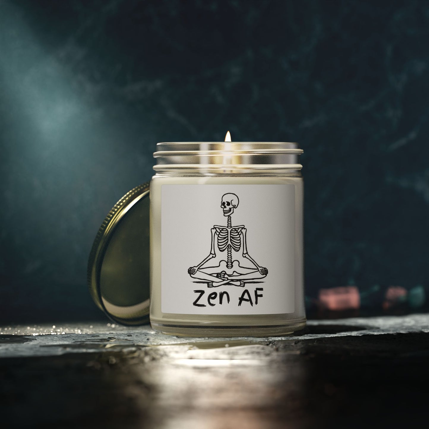 Zen AF Scented Candles, Coconut Apricot Wax (4oz, 9oz)