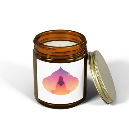 Yoga Sunset Meditation Scented Candles, Coconut Apricot Wax (4oz, 9oz)