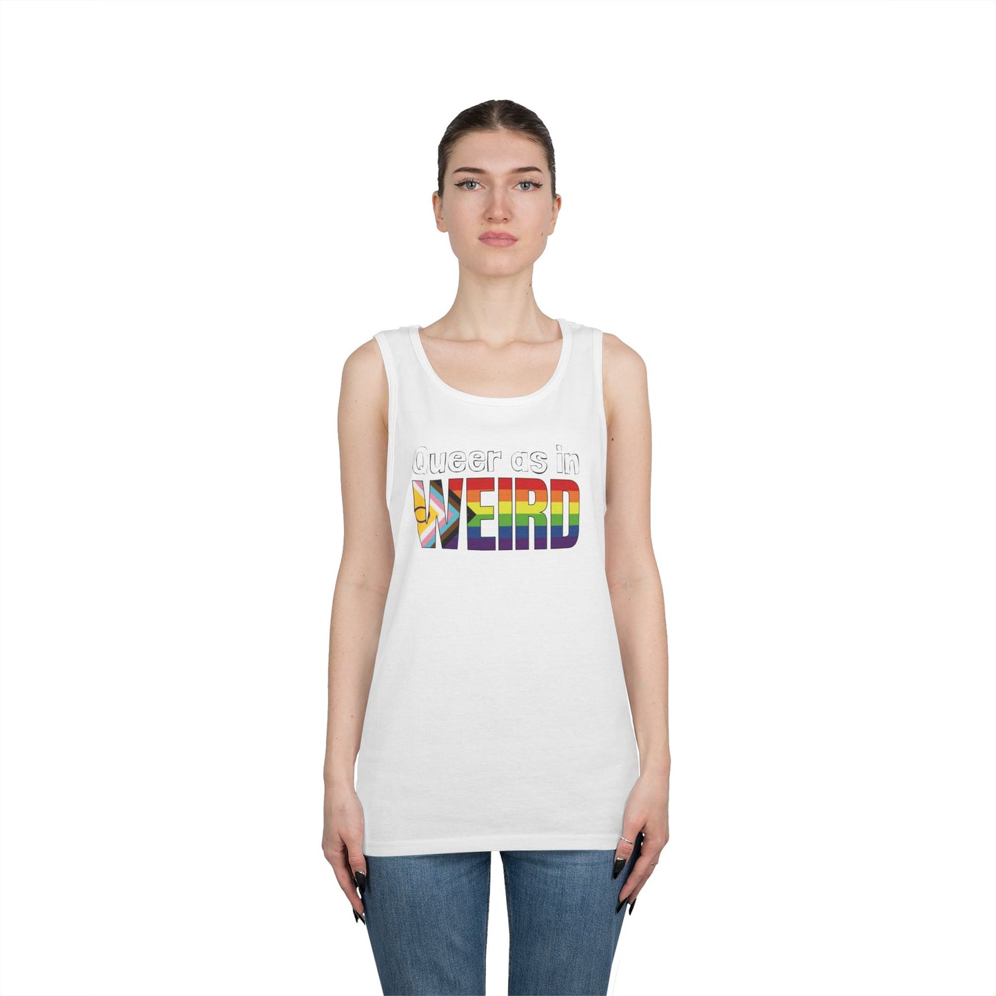 Queer As In Weird Unisex Heavy Cotton Tank Top