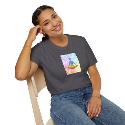 Fractal Rainbow Yoga Unisex Softstyle T-Shirt