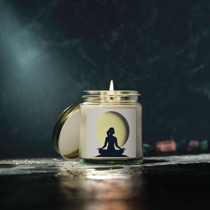Yoga Moon Meditation Scented Candles, Coconut Apricot Wax (4oz, 9oz)