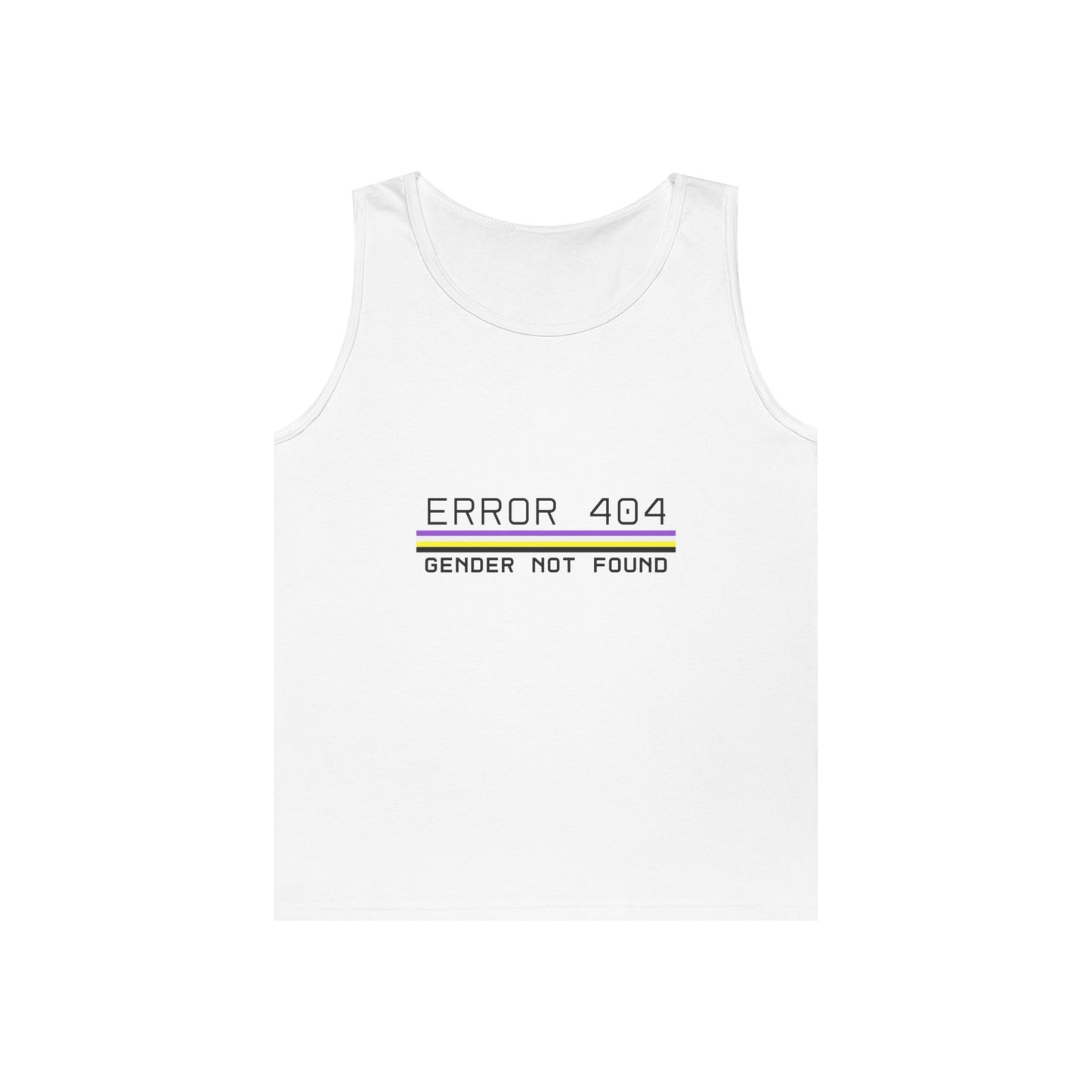 Error 404 Gender Not Found Unisex Heavy Cotton Tank Top