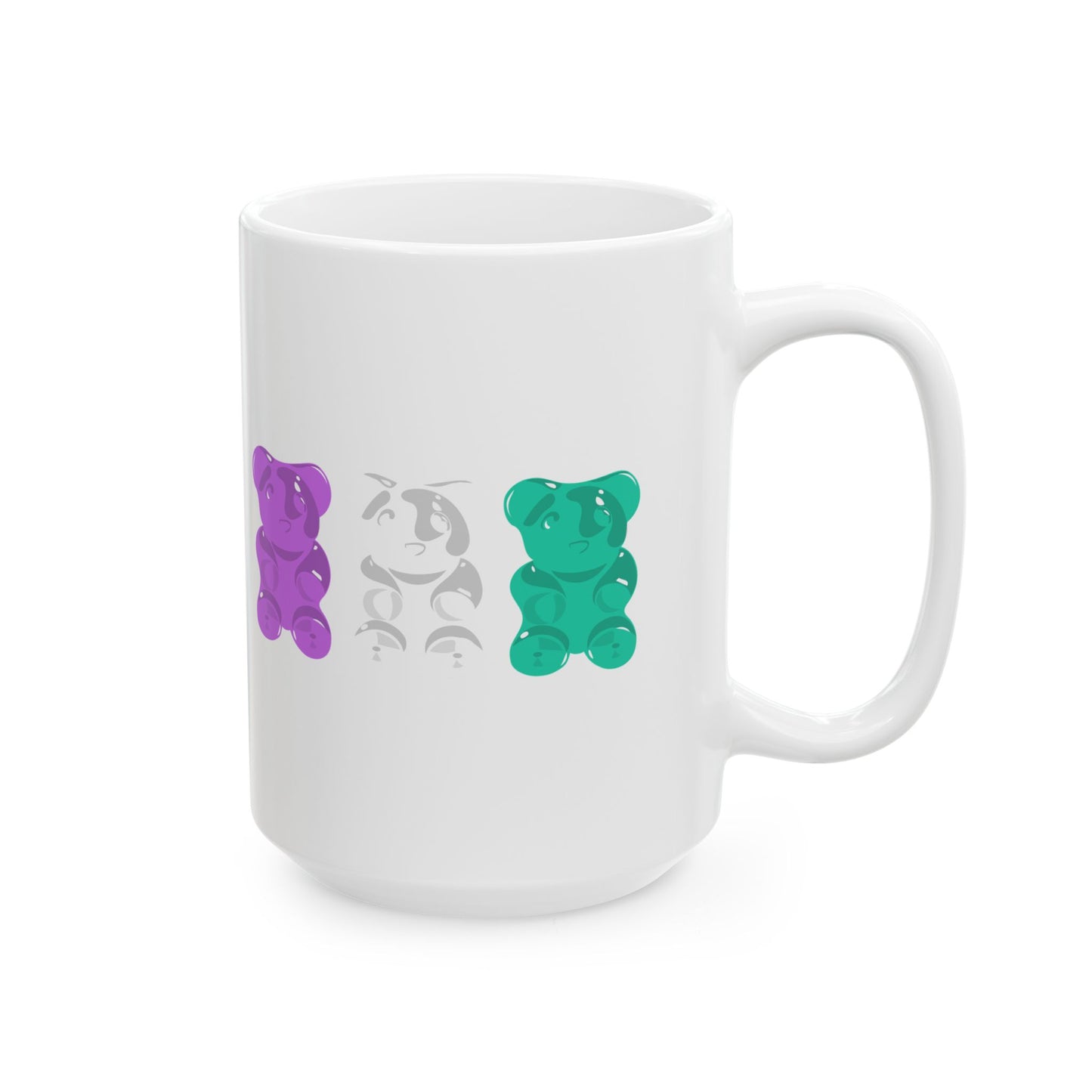 Genderqueer Pride Gummy Bears Coffee Mug (11oz/15oz)