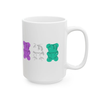Genderqueer Pride Gummy Bears Coffee Mug (11oz/15oz)