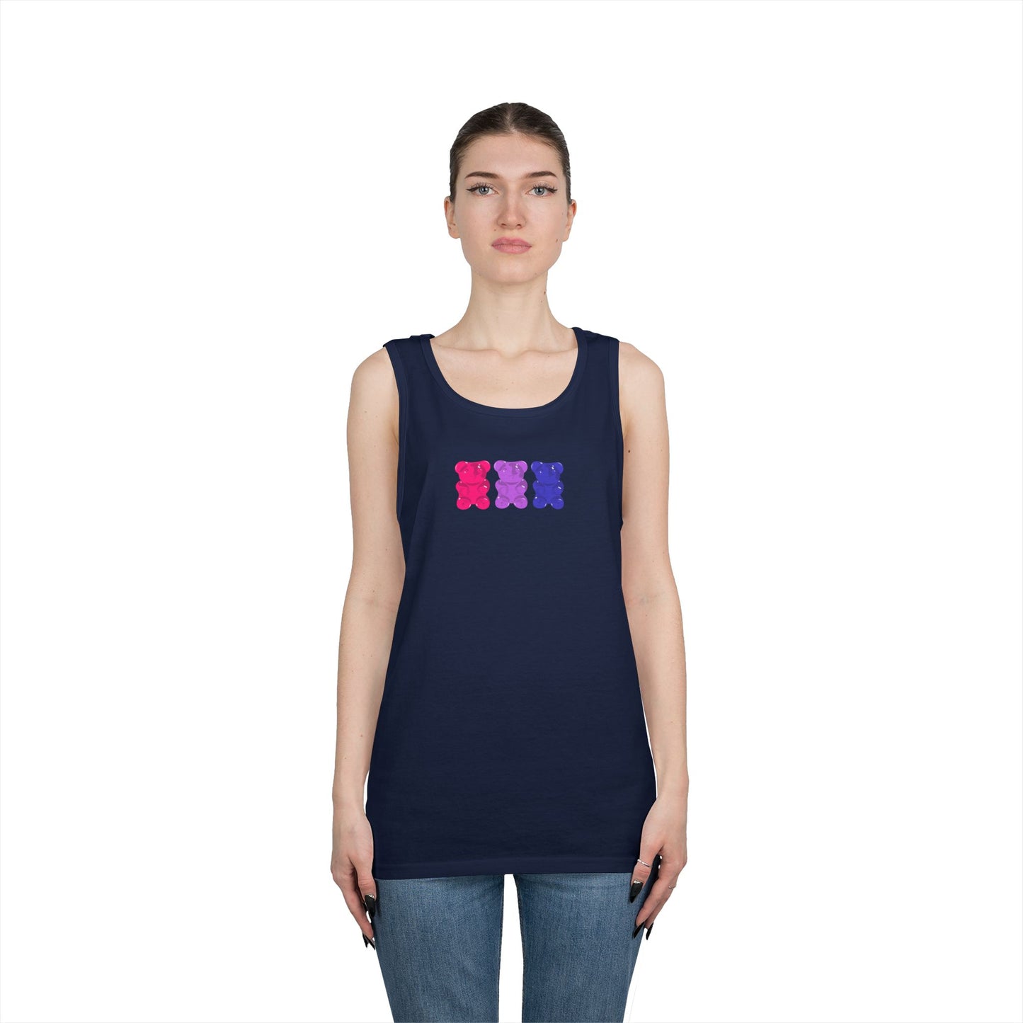 Bisexual Pride Gummy Bears Unisex Heavy Cotton Tank Top