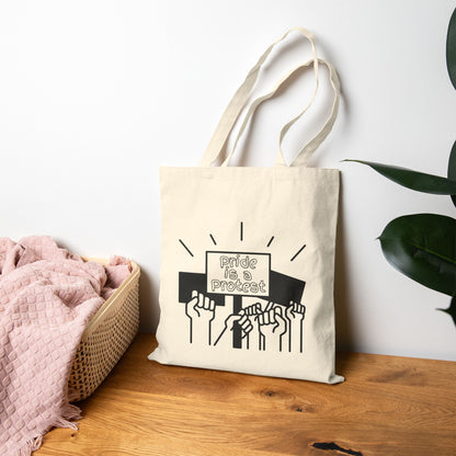 Pride Is A Protest Pride Canvas Tote