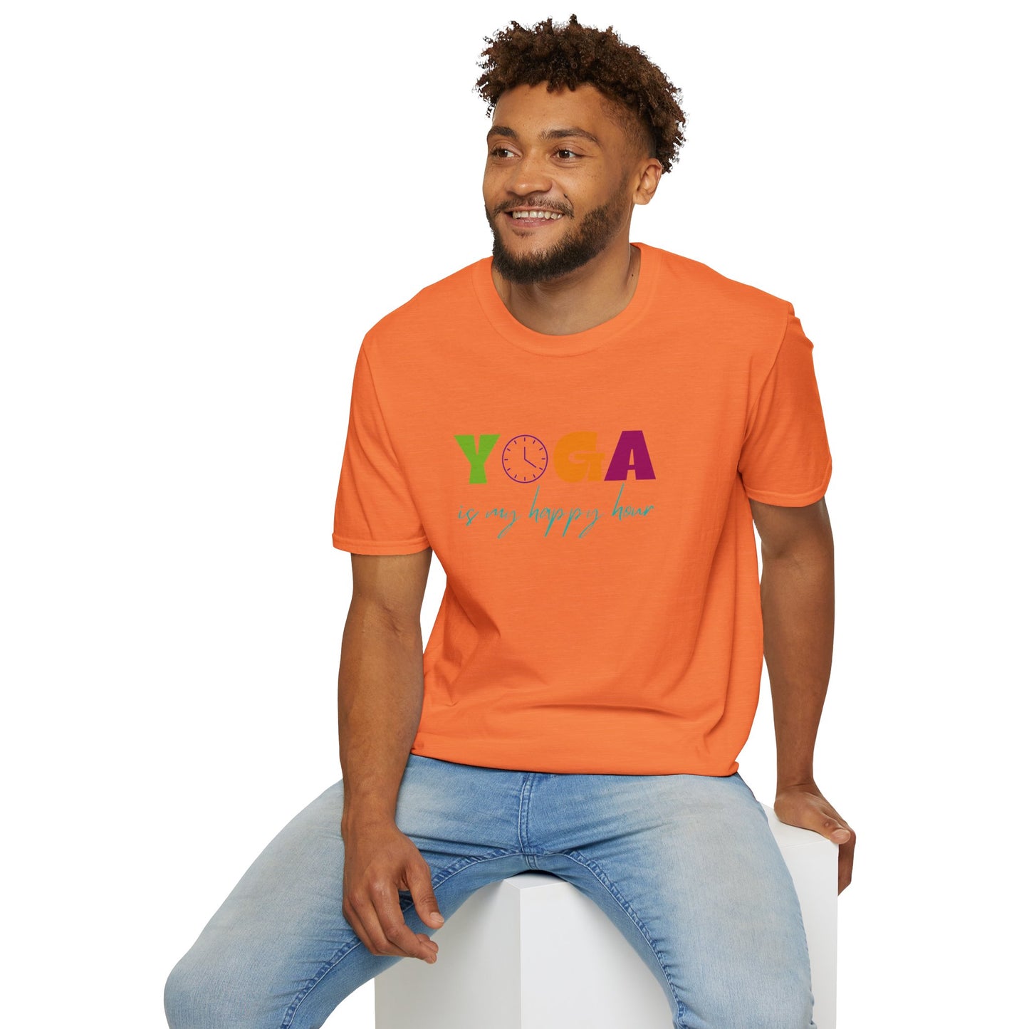 Yoga Is My Happy Hour Unisex Softstyle T-Shirt