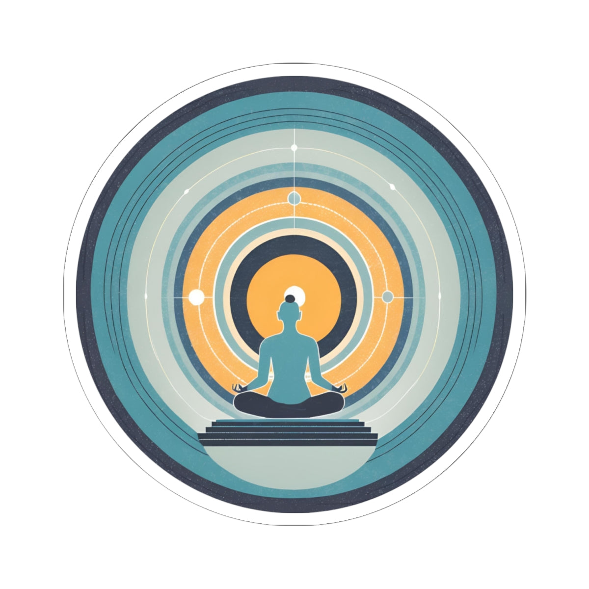 Circle of Meditation Kiss-Cut Stickers