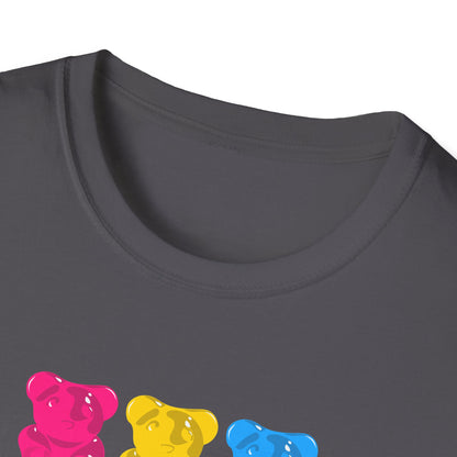 Pansexual Pride Gummy Bears Unisex Softstyle T-Shirt