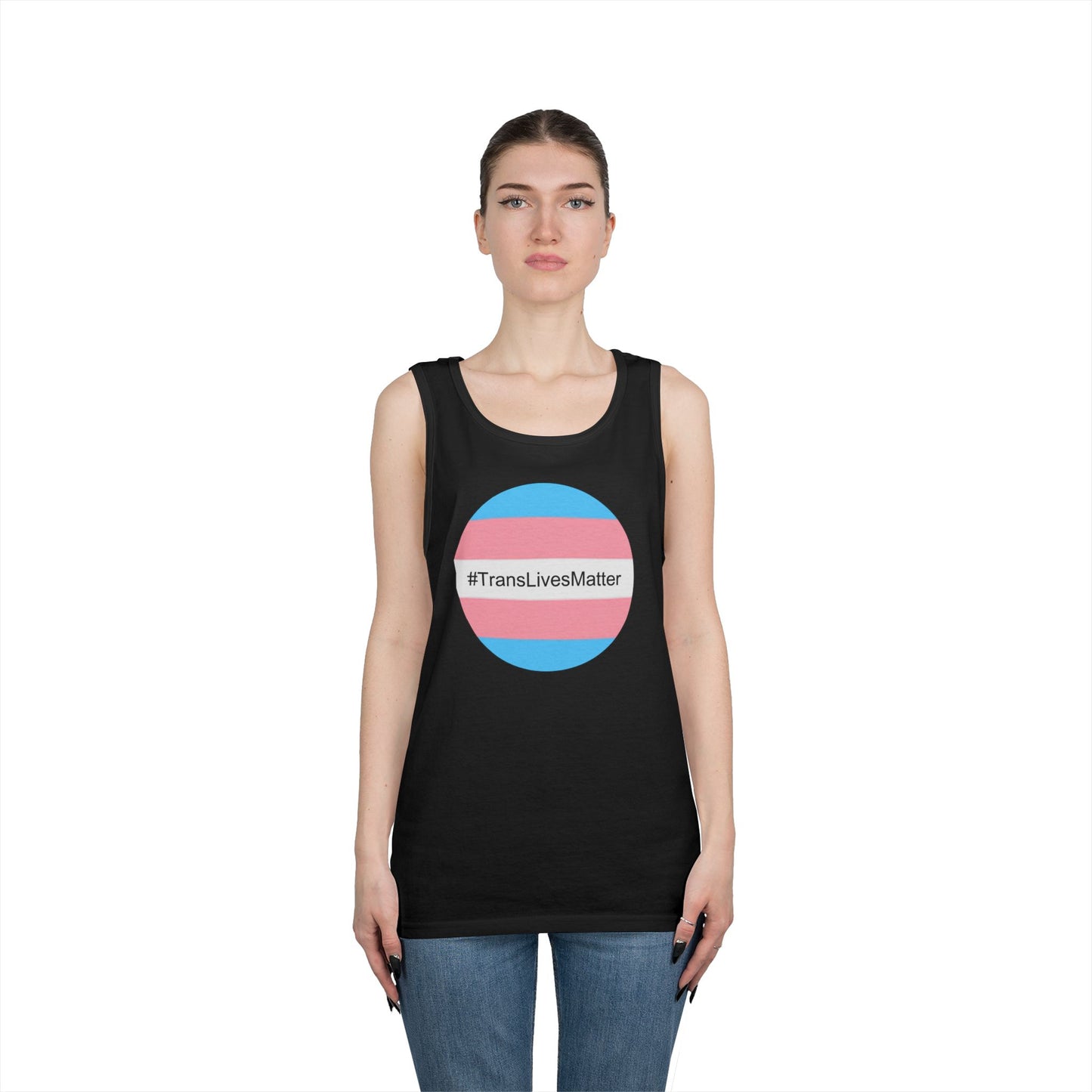 Trans Lives Matter Unisex Heavy Cotton Tank Top