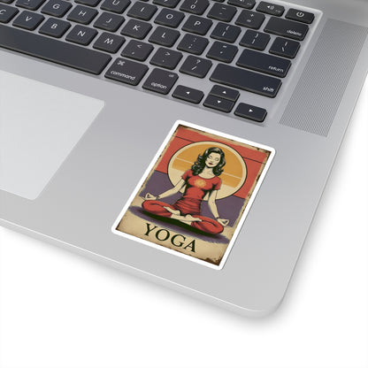 Yoga Girl Kiss-Cut Stickers