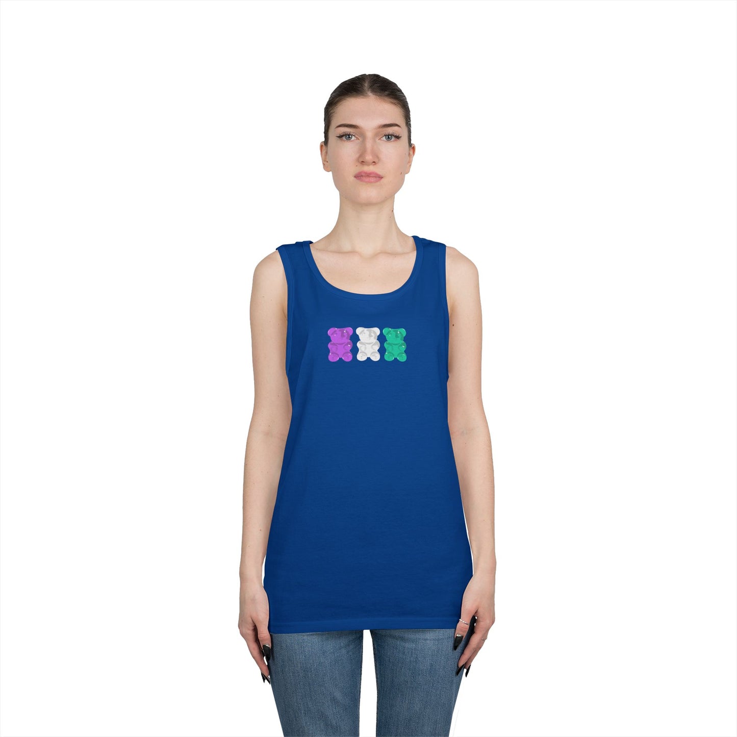 Genderqueer Pride Gummy Bears Unisex Heavy Cotton Tank Top