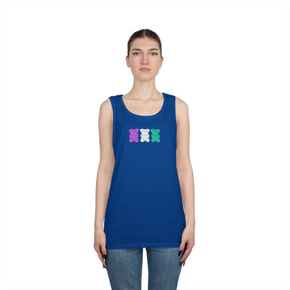 Genderqueer Pride Gummy Bears Unisex Heavy Cotton Tank Top