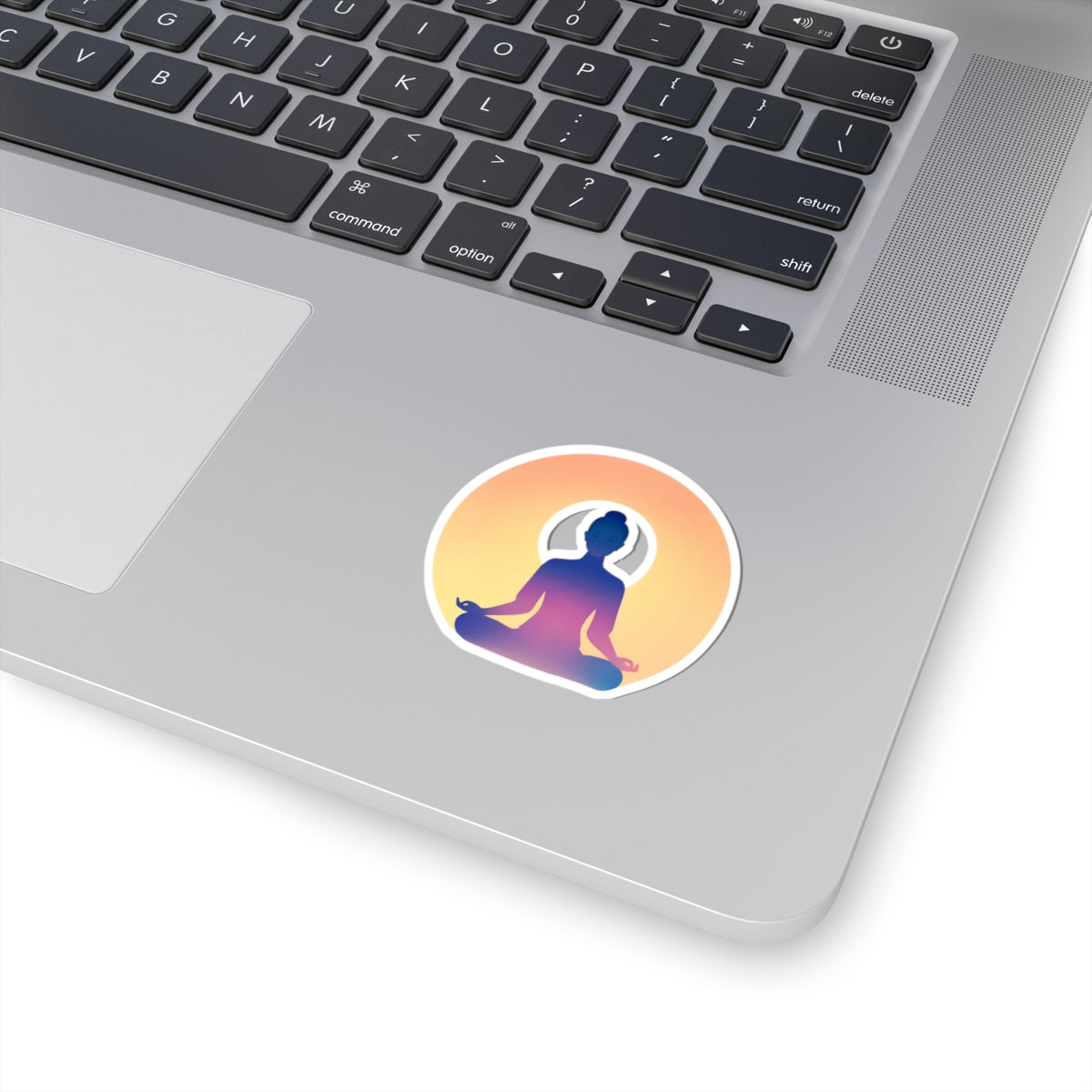 Yoga Sun Meditation Kiss-Cut Stickers