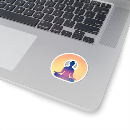 Yoga Sun Meditation Kiss-Cut Stickers