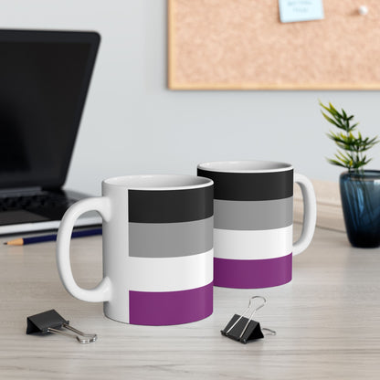 Asexual Pride Flag Coffee Mug (11oz/15oz)