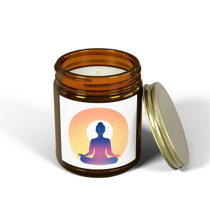 Yoga Sun Meditation Scented Candles, Coconut Apricot Wax (4oz, 9oz)