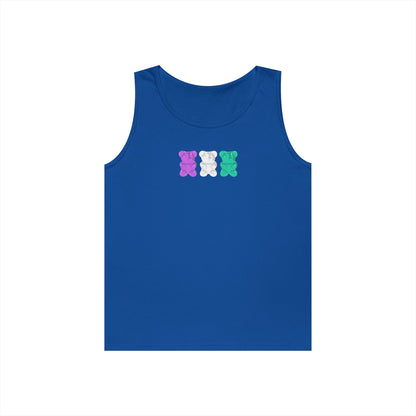 Genderqueer Pride Gummy Bears Unisex Heavy Cotton Tank Top