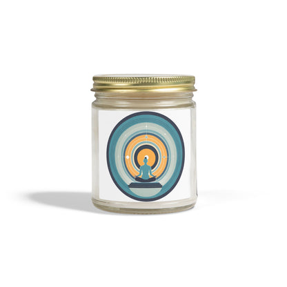 Circle of Meditation Scented Candles, Coconut Apricot Wax (4oz, 9oz)