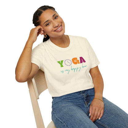 Yoga Is My Happy Hour Unisex Softstyle T-Shirt