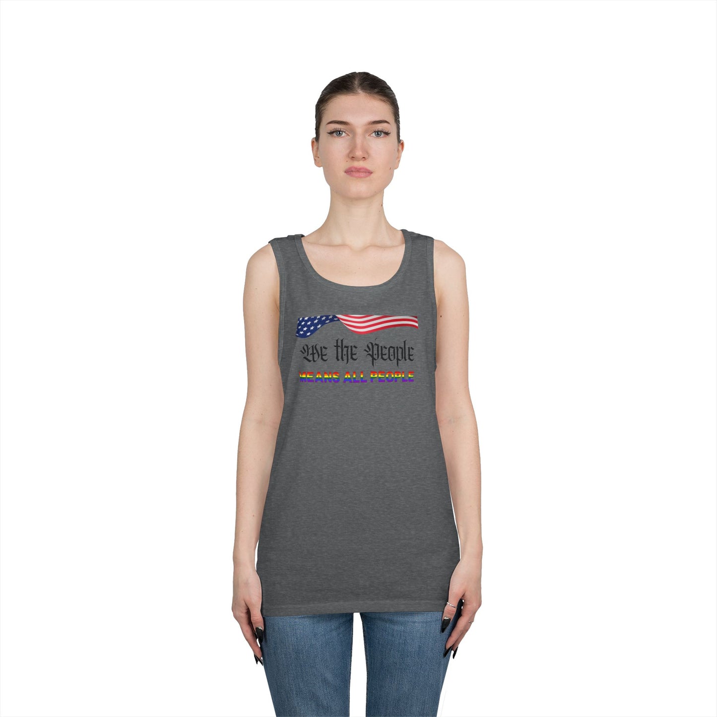 We the People Means All People Unisex Heavy Cotton Tank Top