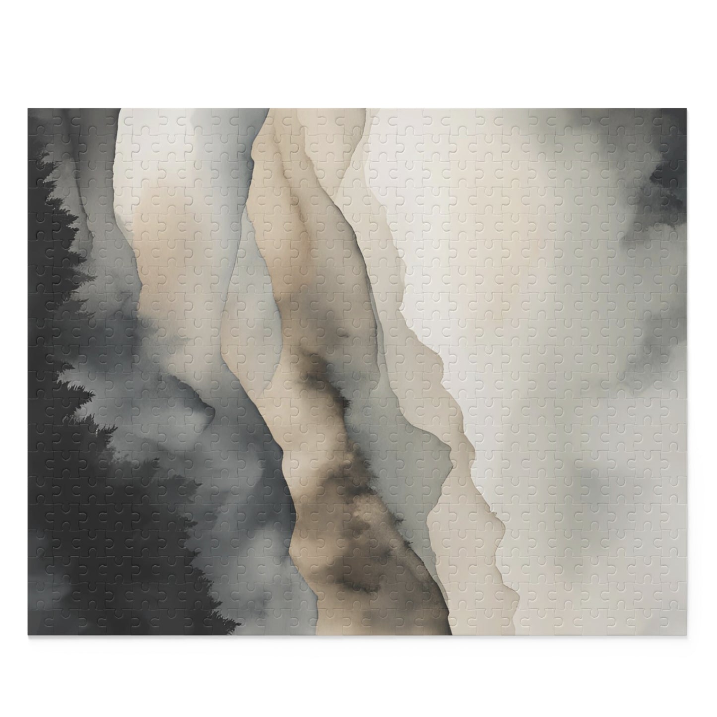 Dark Mountains Watercolor Puzzle (120, 252, 500-Piece)