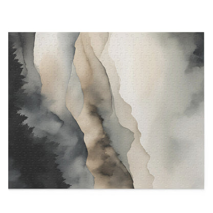 Dark Mountains Watercolor Puzzle (120, 252, 500-Piece)