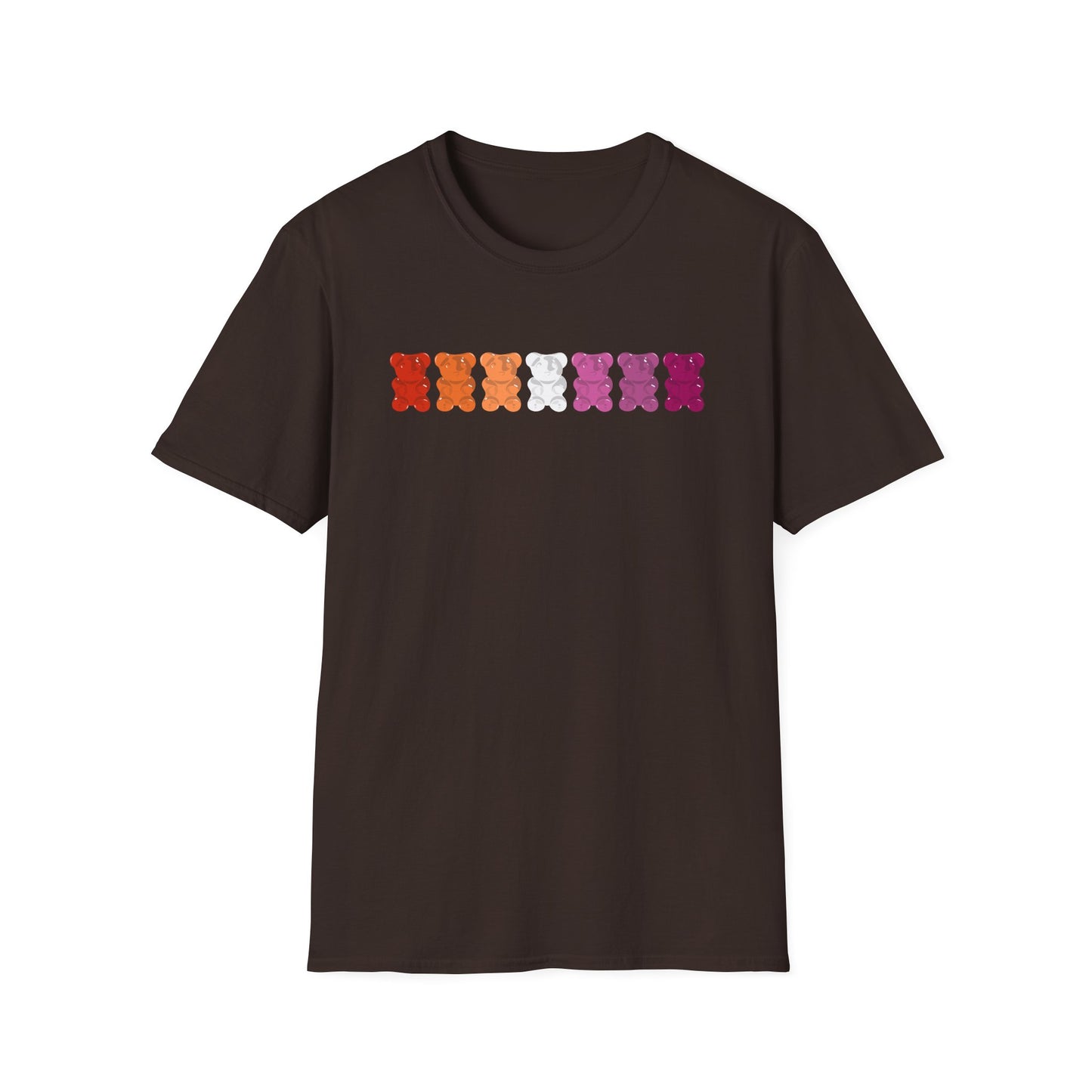 Lesbian Pride Gummy Bears Unisex Softstyle T-Shirt