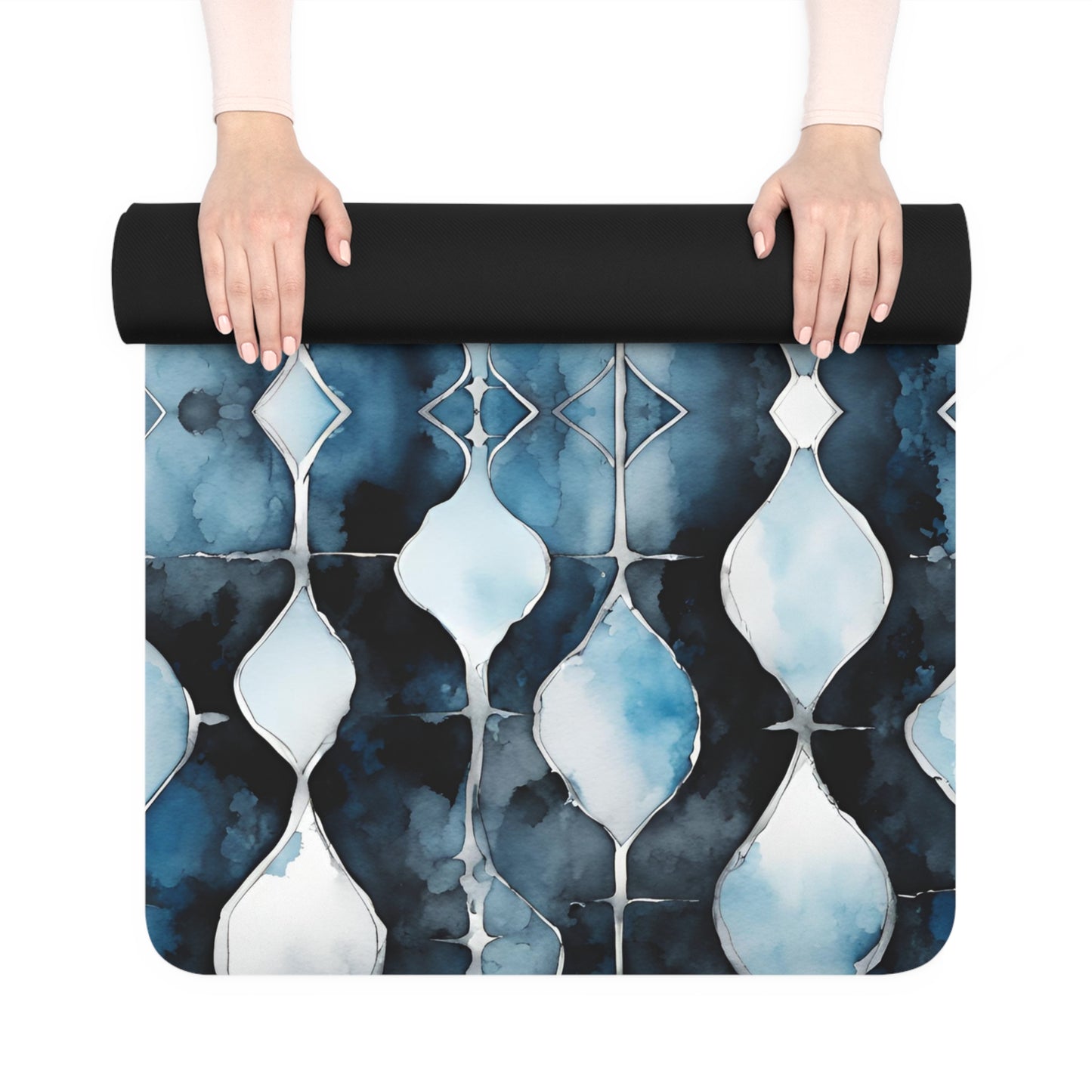 Watercolor Chain Rubber Yoga Mat