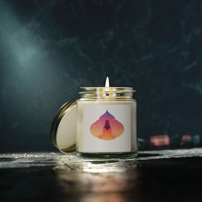 Yoga Sunset Meditation Scented Candles, Coconut Apricot Wax (4oz, 9oz)