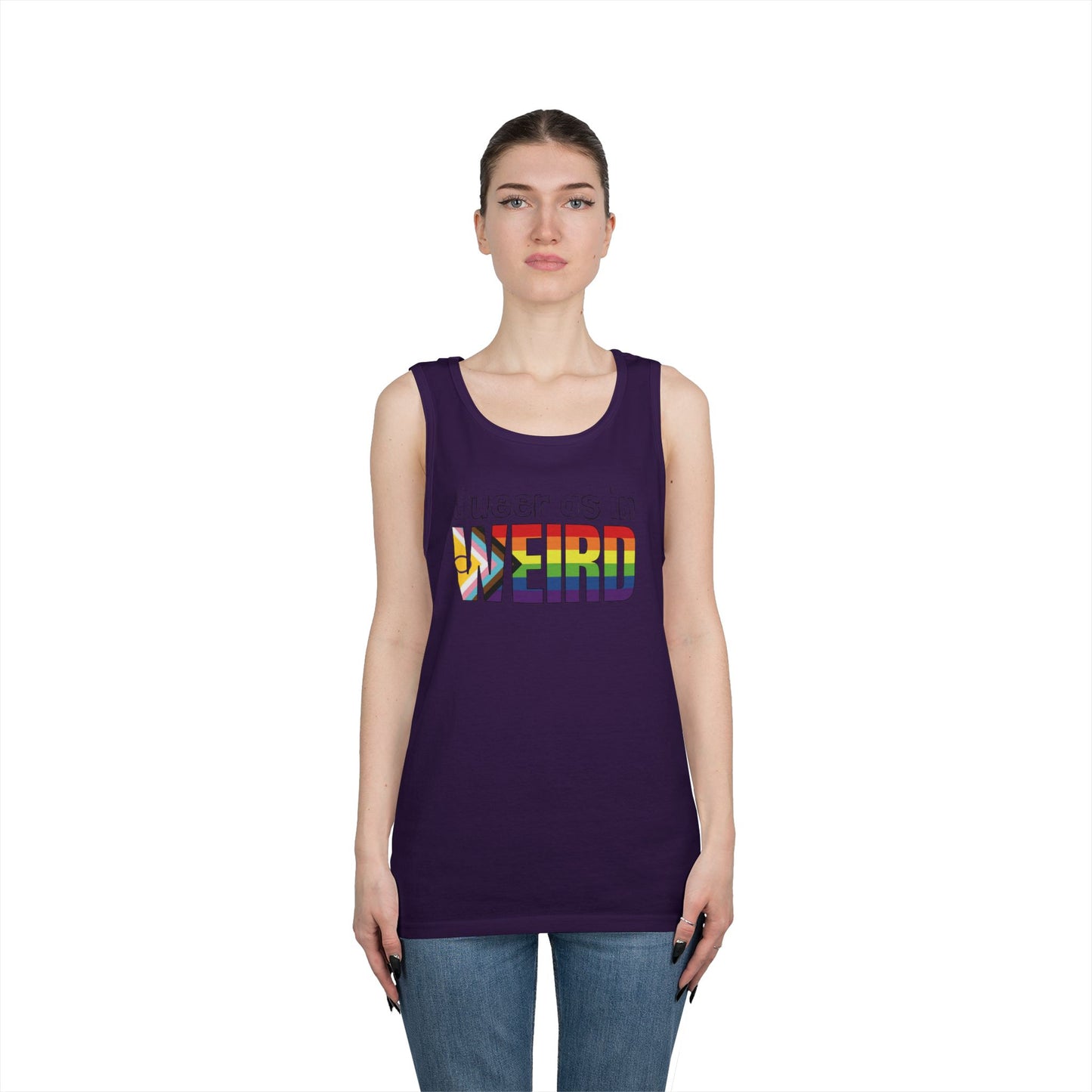 Queer As In Weird Unisex Heavy Cotton Tank Top
