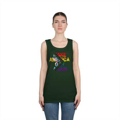 MAGA Make America Gay Again Unisex Heavy Cotton Tank Top