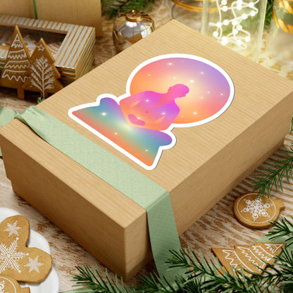 Yoga Pastel Meditation Kiss-Cut Stickers