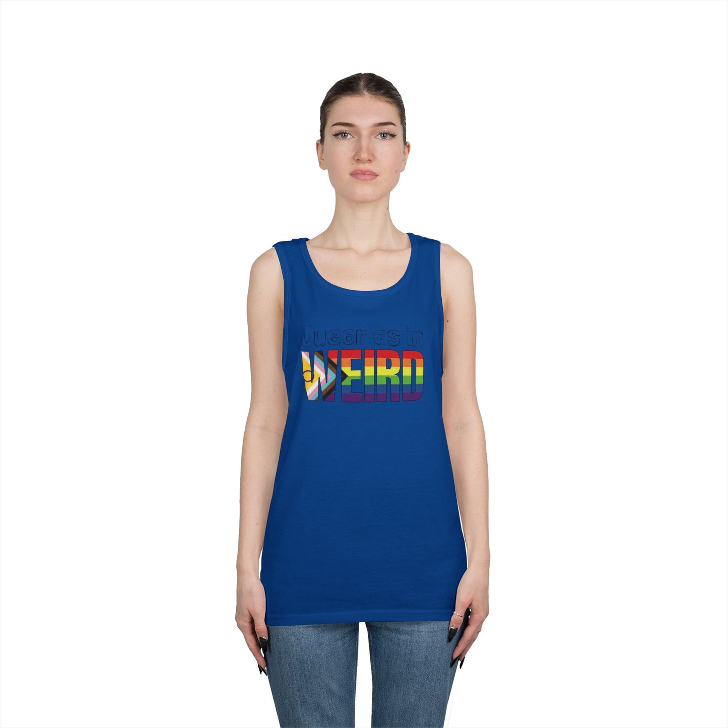 Queer As In Weird Unisex Heavy Cotton Tank Top