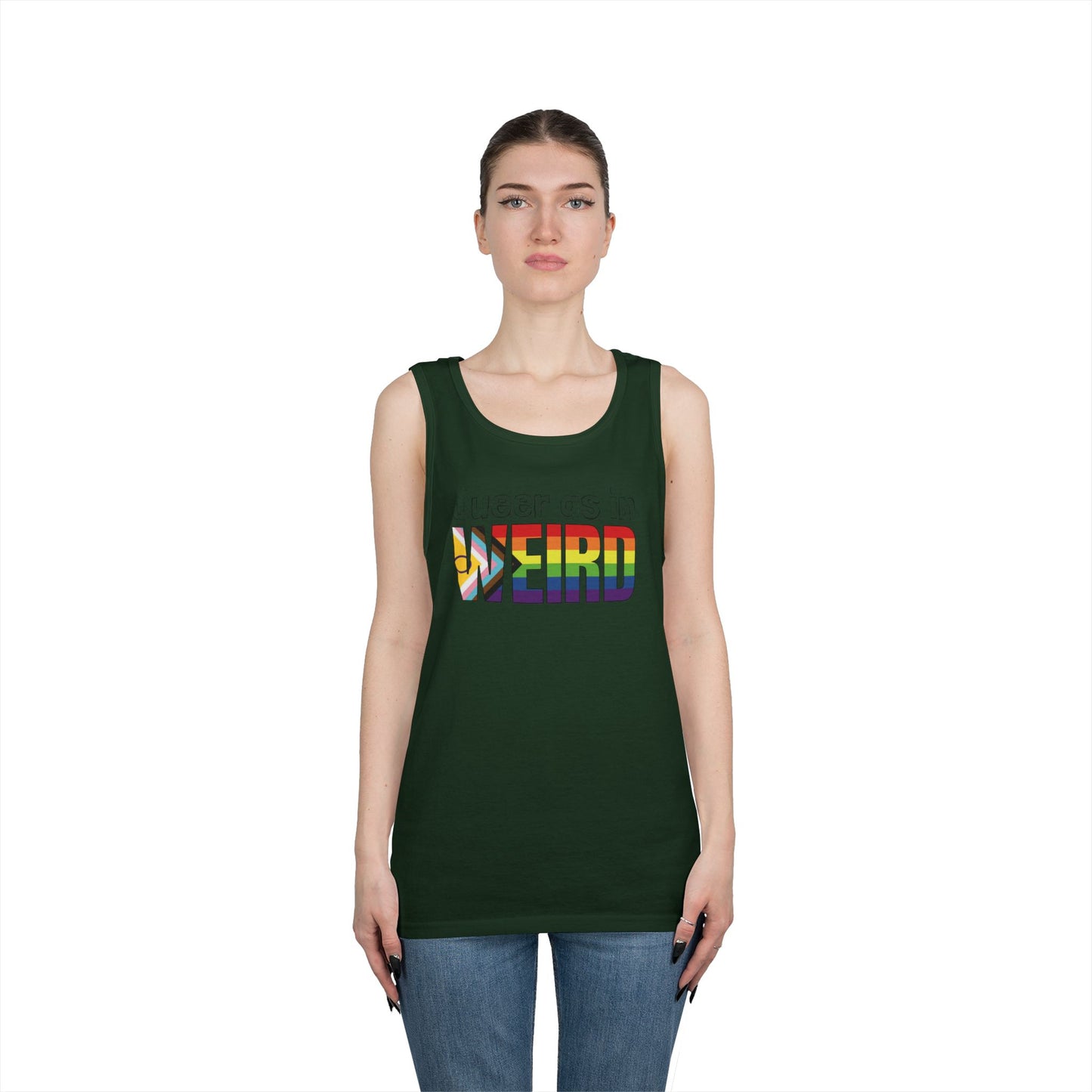 Queer As In Weird Unisex Heavy Cotton Tank Top