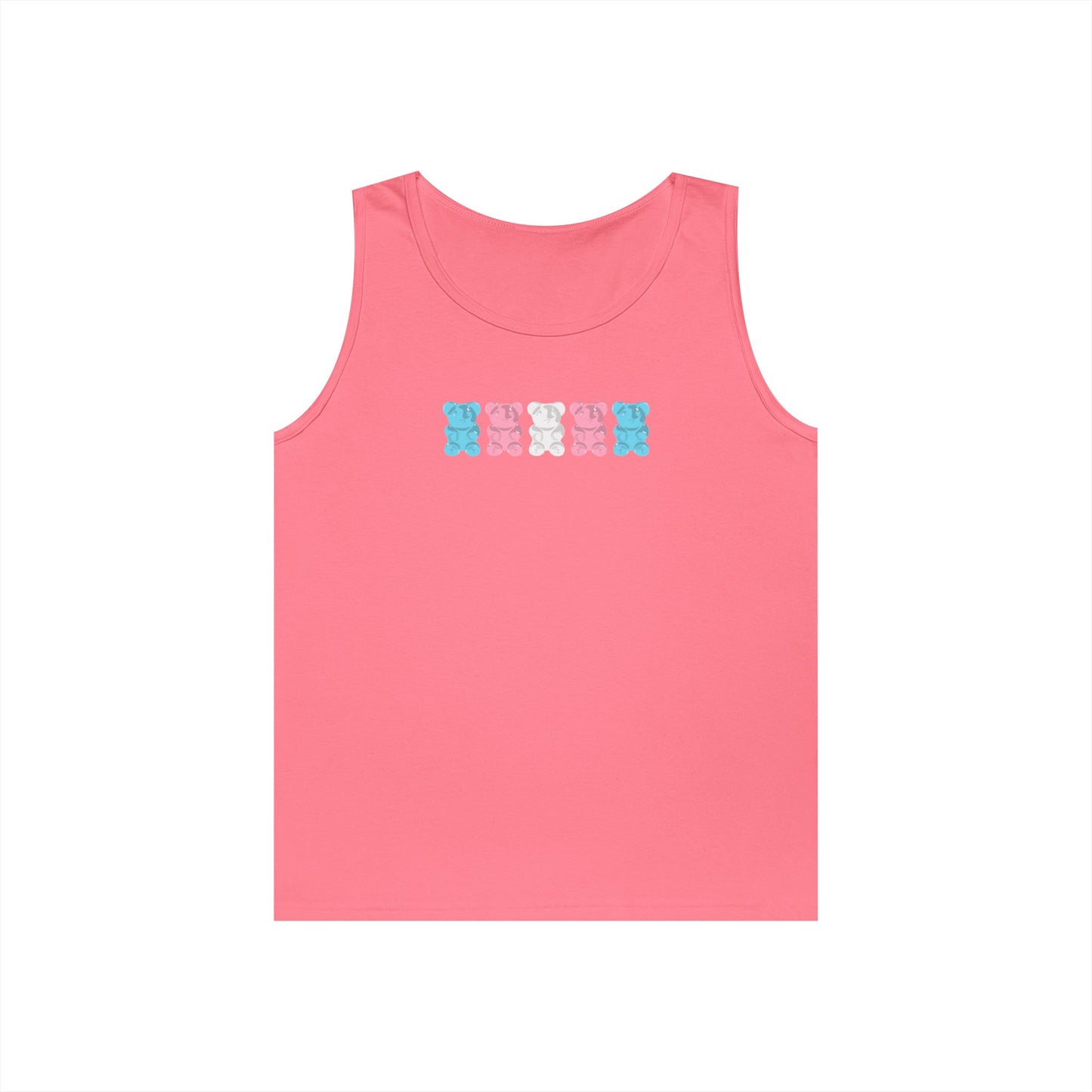 Trans Pride Gummy Bears Unisex Heavy Cotton Tank Top