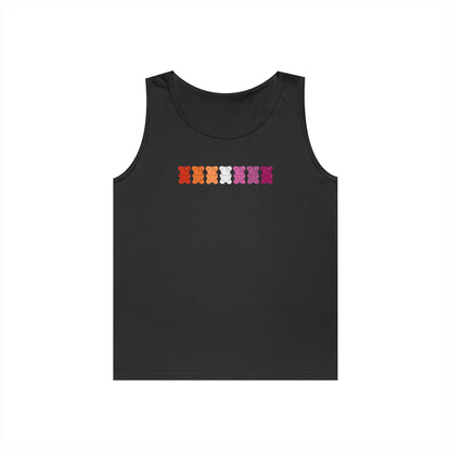 Lesbian Pride Gummy Bears Unisex Heavy Cotton Tank Top
