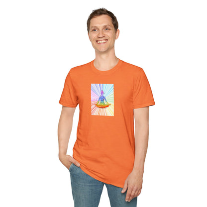 Fractal Rainbow Yoga Unisex Softstyle T-Shirt