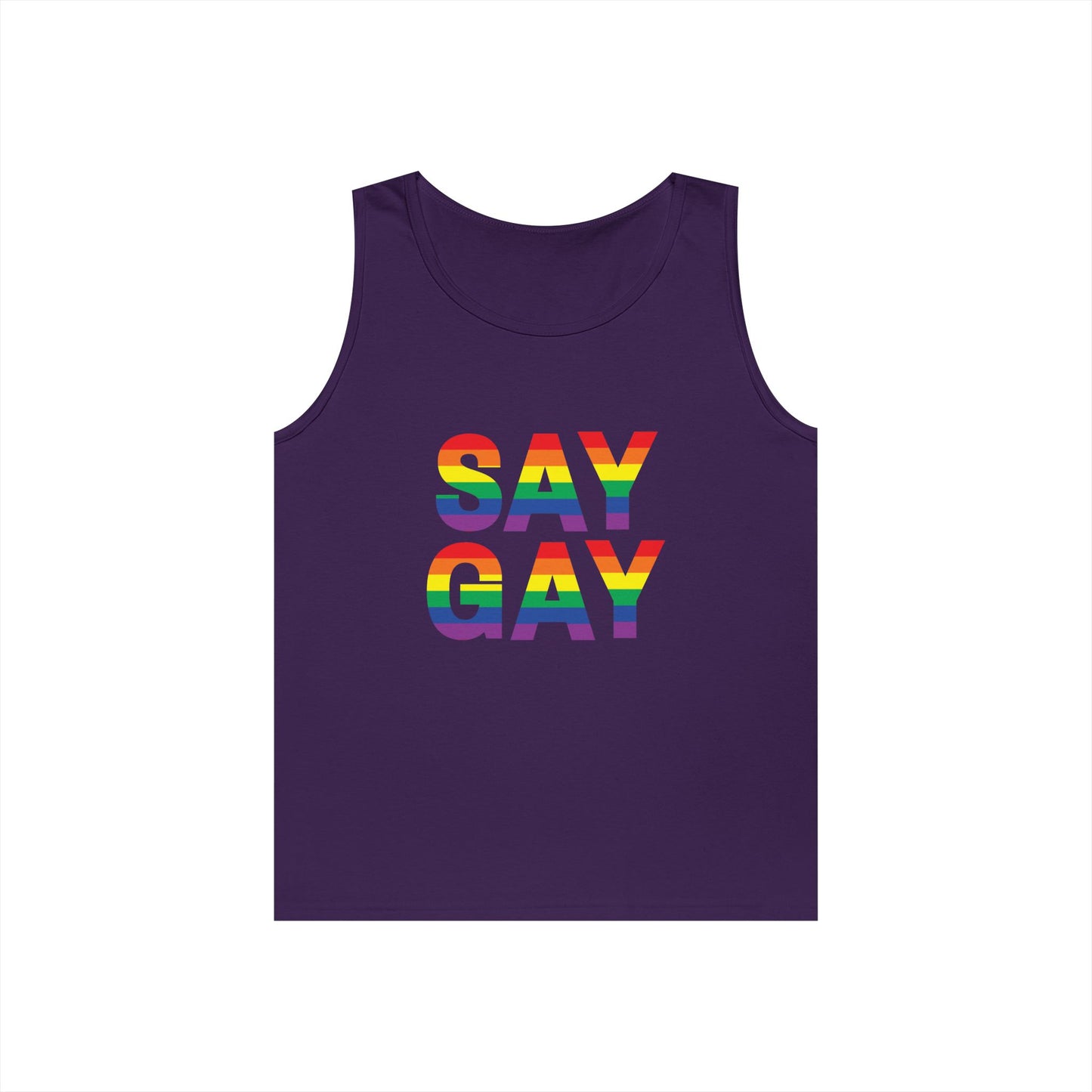 Say Gay Unisex Heavy Cotton Tank Top