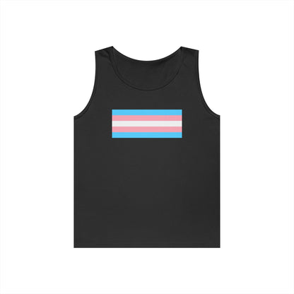 Trans Pride Flag Unisex Heavy Cotton Tank Top