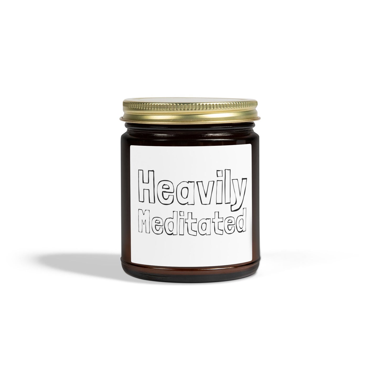Heavily Meditated Scented Candles, Coconut Apricot Wax (4oz, 9oz)